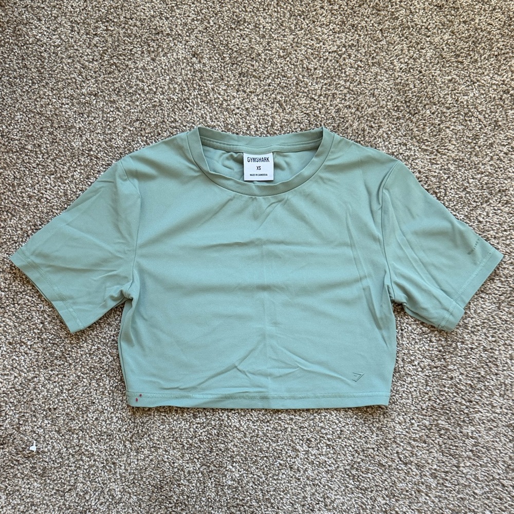 Gymshark x Whitney Simmons Green Crop Tee